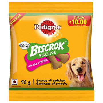 Pedigree : Biscrok Dog Biscuits – Milk & Chicken Flavour (Trial Pack)